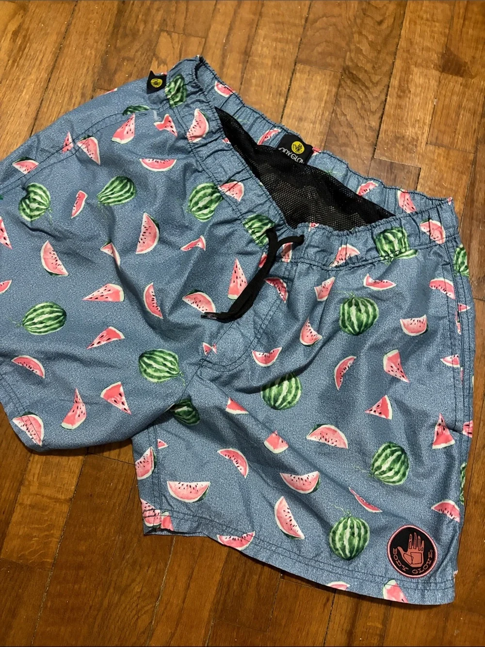 Body Glove Blue Watermelon Print Swim Trunks Mens XL - Picture 7 of 7